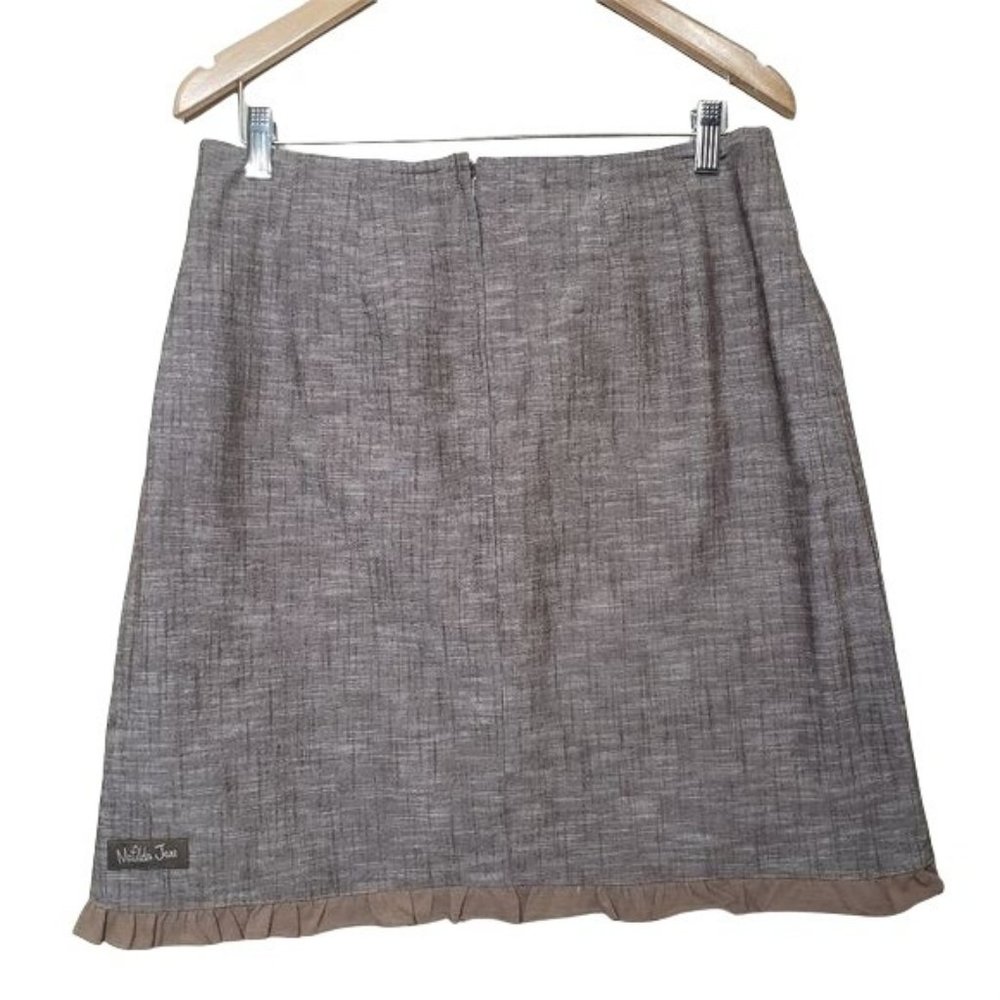 Women's Matilda Jane Hammond Bay Brown Beth Ruffled Skirt Size Medium